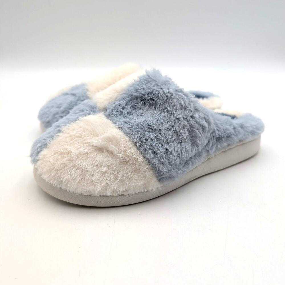 MIA Cozi Slipper Shoes Closed Toe Women's Light Blue/Cream Size US7M EU37